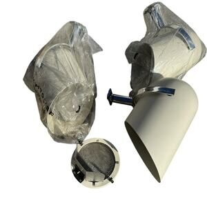 Vintage Mid Century Lightolier Track Lighting 7151 Lot Of 3 White Bullet Shape